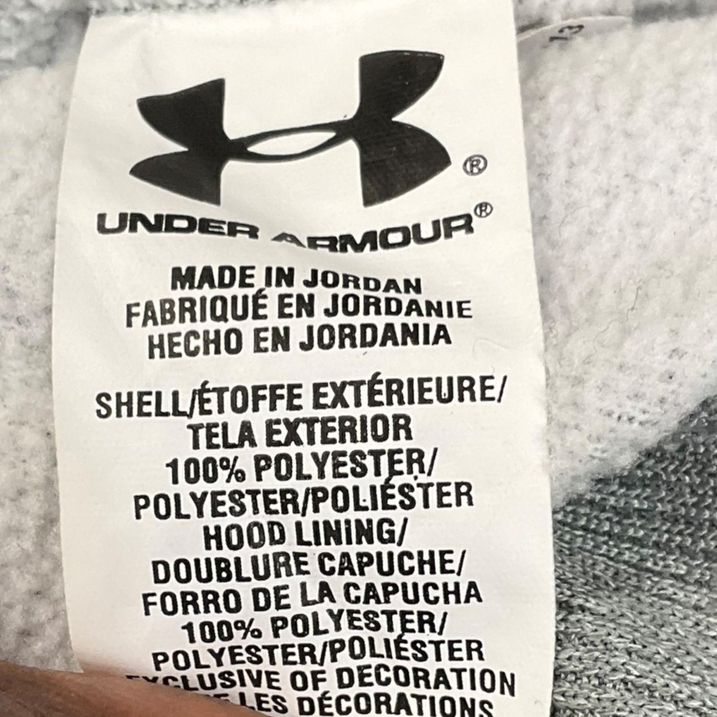 Sweatshirt Hoodie By Under Armour In Grey, Size: Xl