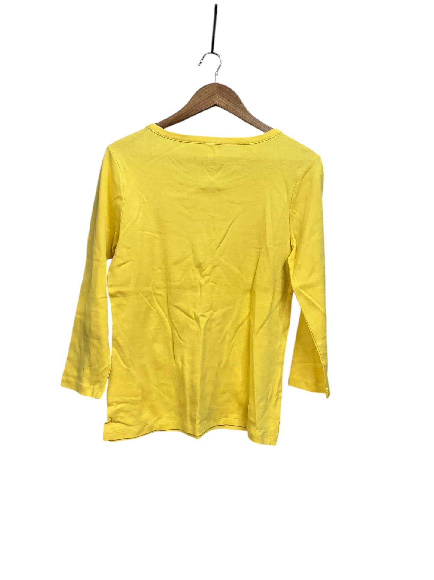 Top Long Sleeve By Anne Klein In Yellow, Size: M