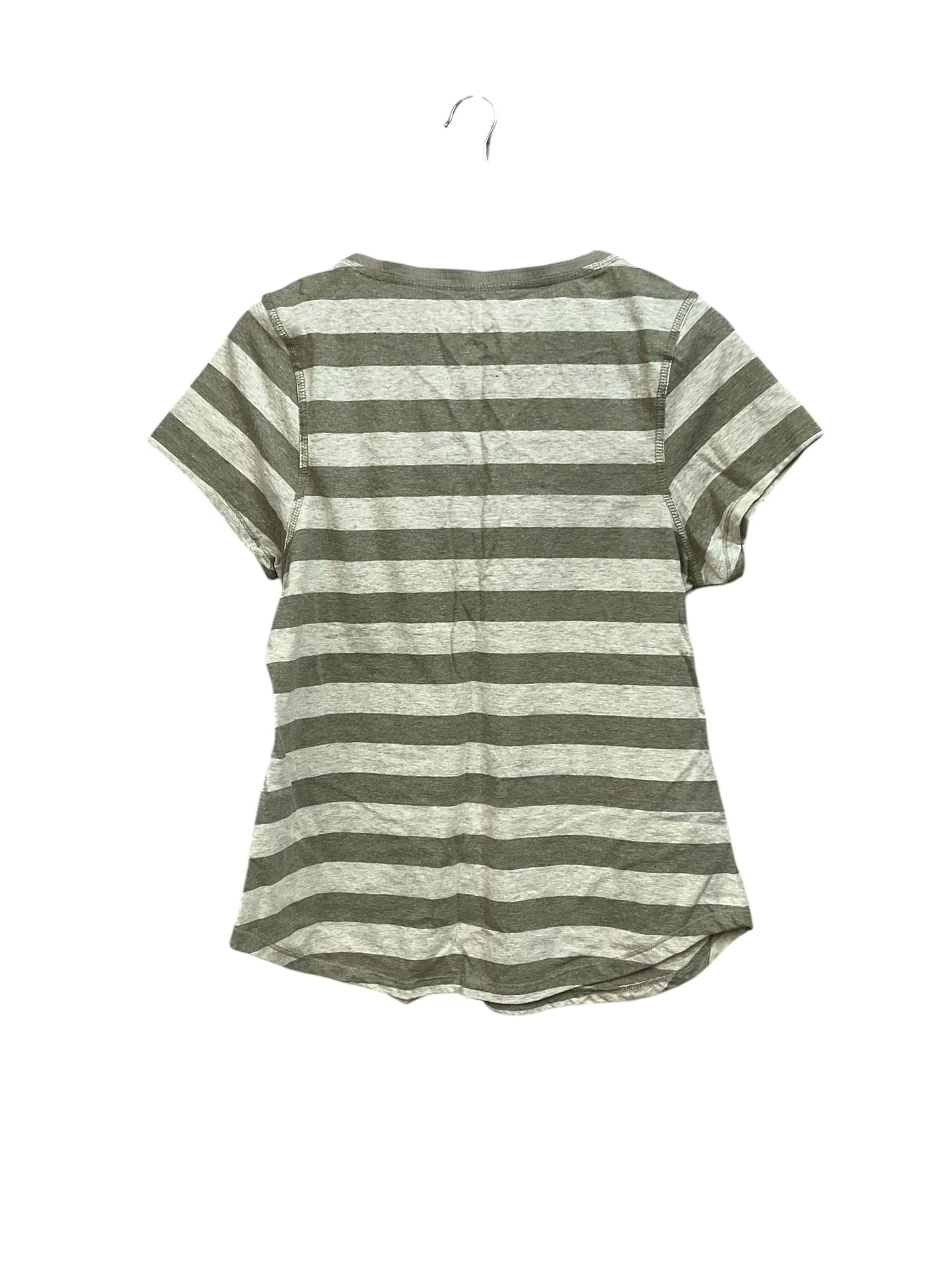 Top Short Sleeve By Nine West In Striped Pattern, Size: M