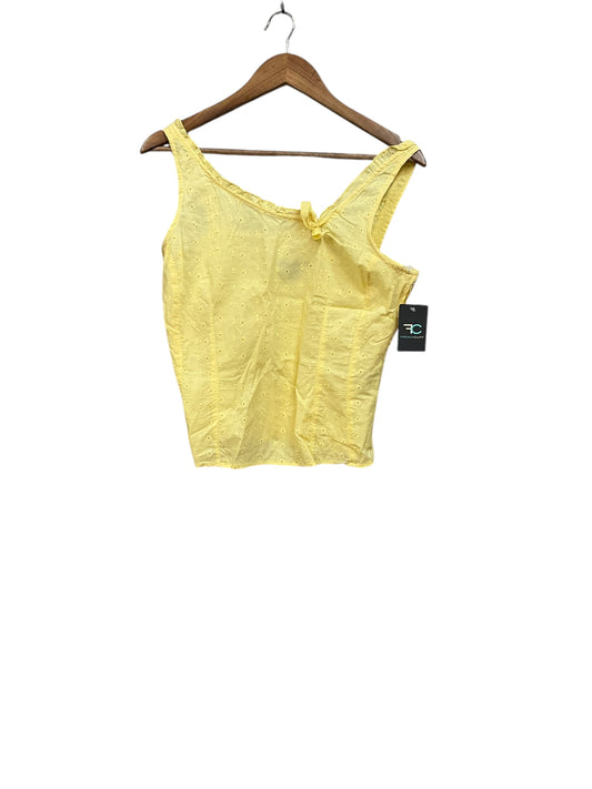 Top Sleeveless By French Cuff In Yellow, Size: M