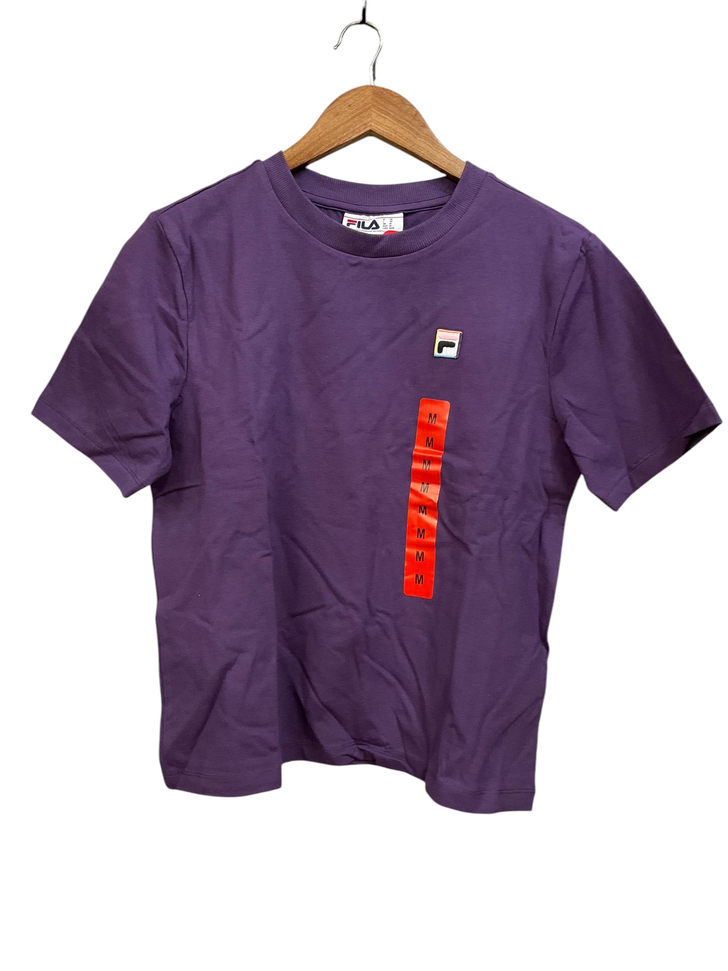 Athletic Top Short Sleeve By Fila In Purple, Size: M