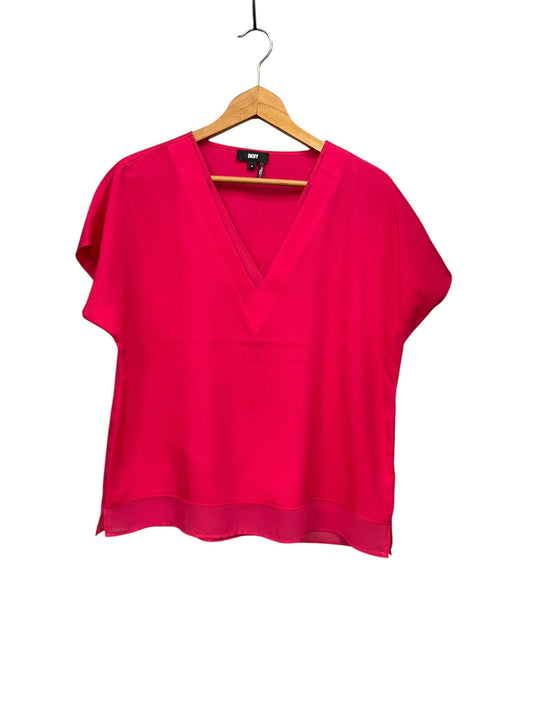 Blouse Short Sleeve By Dkny  Size: M