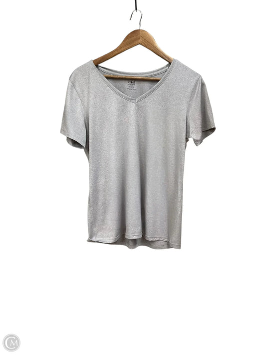 Top Short Sleeve By Athletic Works In Grey, Size: M