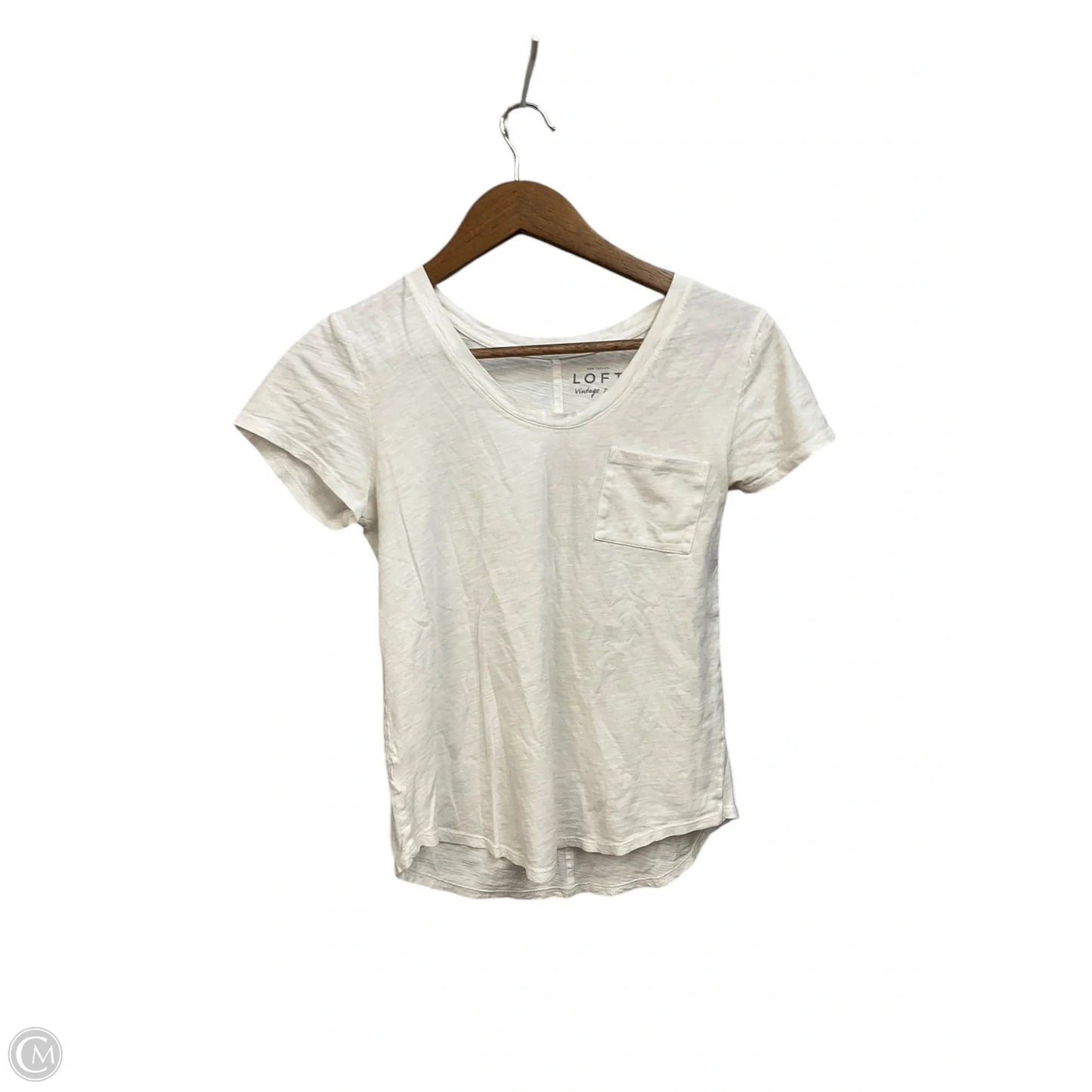 Top Short Sleeve By Loft In White, Size: Xs