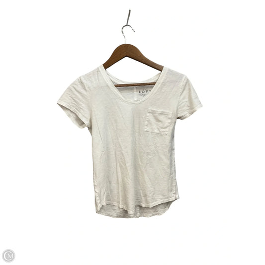 Top Short Sleeve By Loft In White, Size: Xs