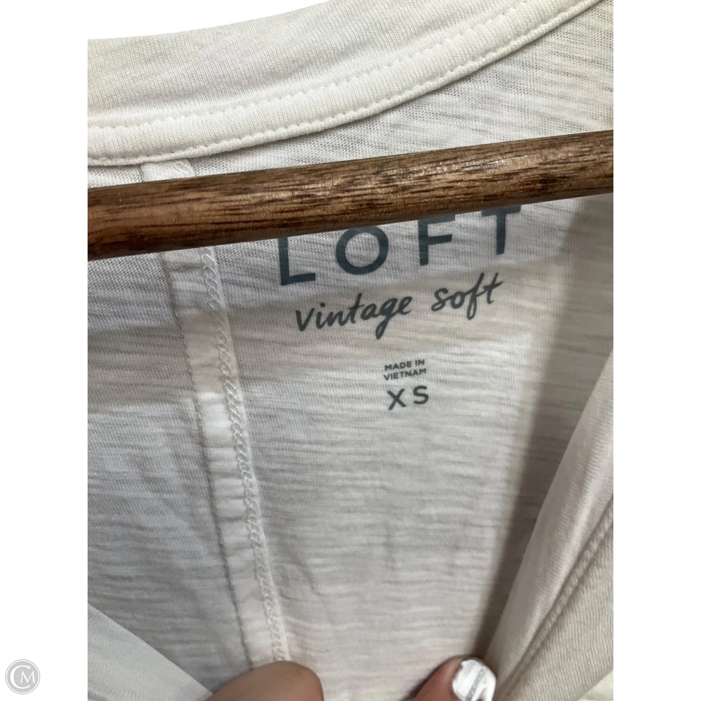 Top Short Sleeve By Loft In White, Size: Xs