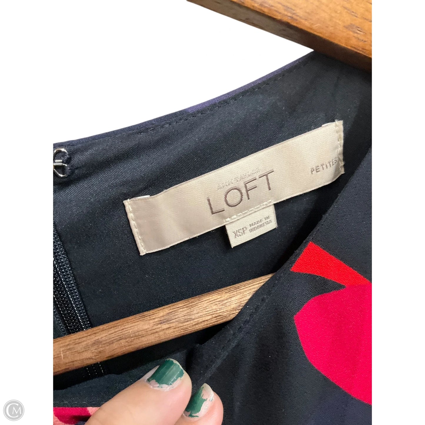 Dress Casual Midi By Loft In Multi-colored, Size: Xs