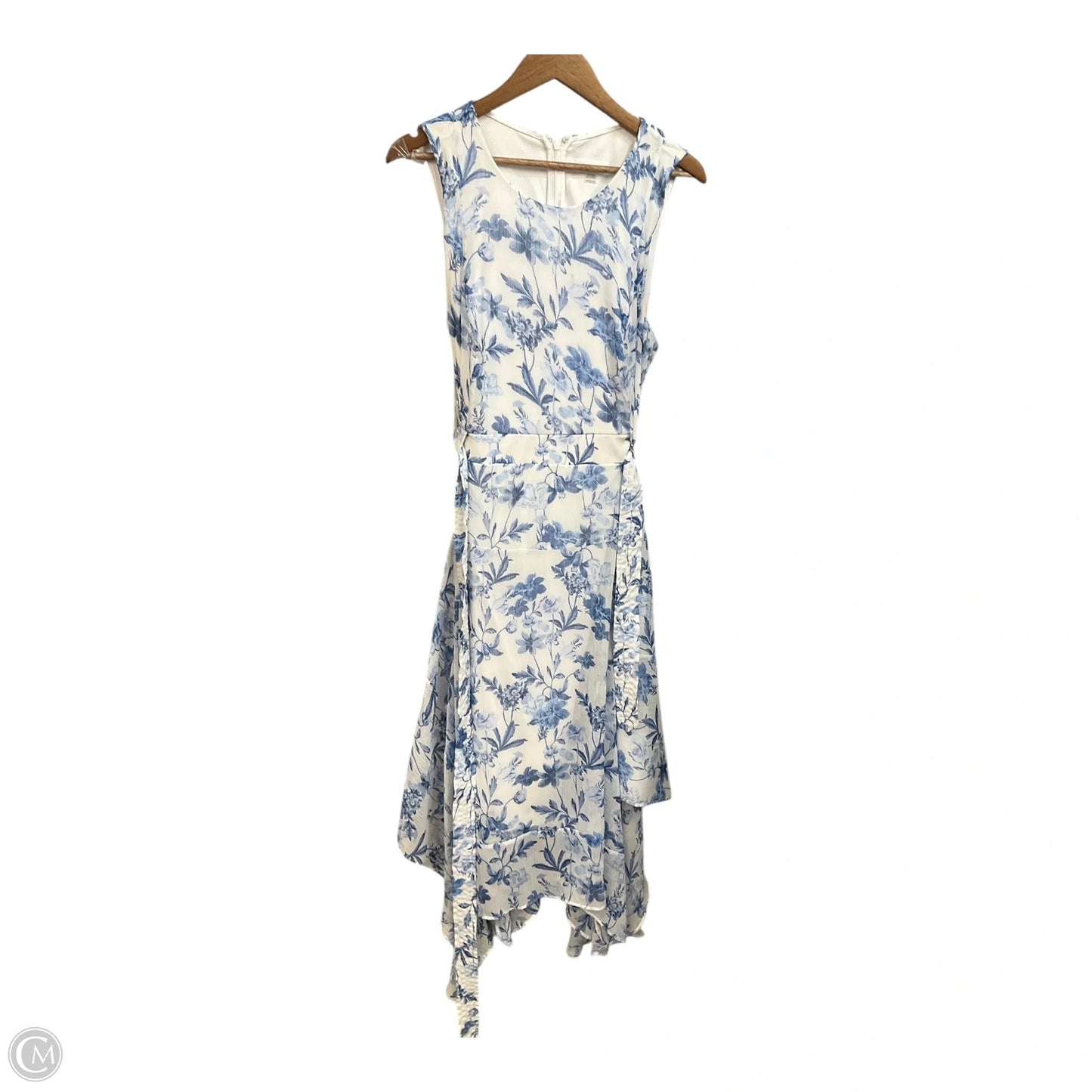 Dress Casual Maxi By Calvin Klein In Blue & White, Size: Xl