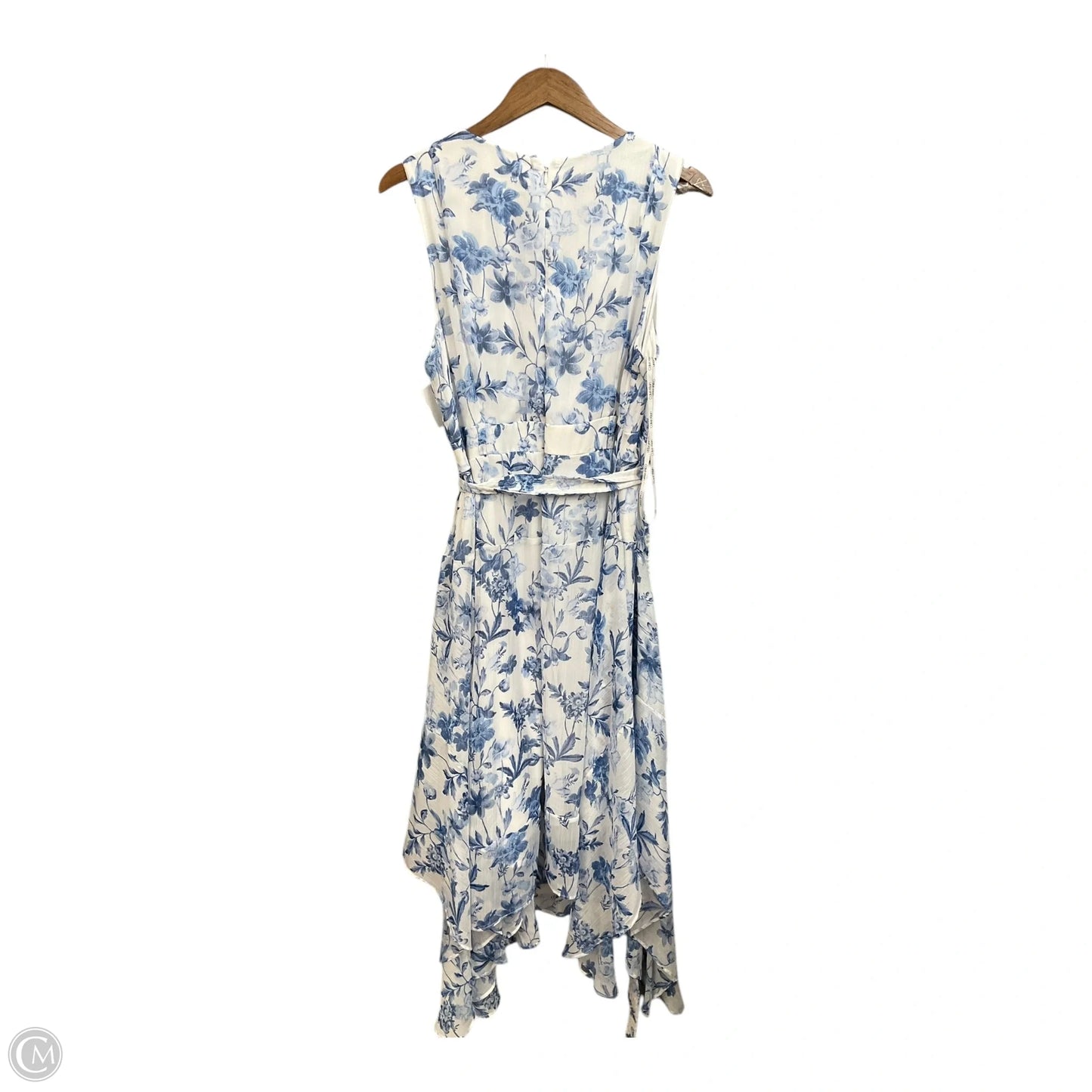 Dress Casual Maxi By Calvin Klein In Blue & White, Size: Xl