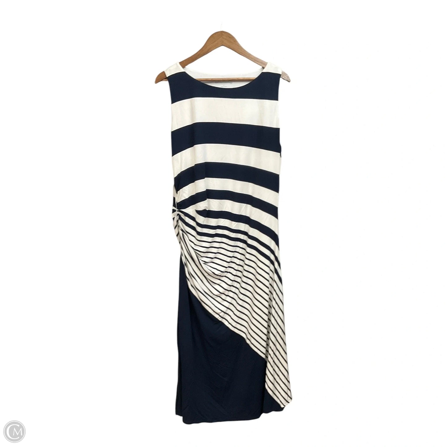 Dress Casual Maxi By Soft Surroundings In Blue & White, Size: 1x