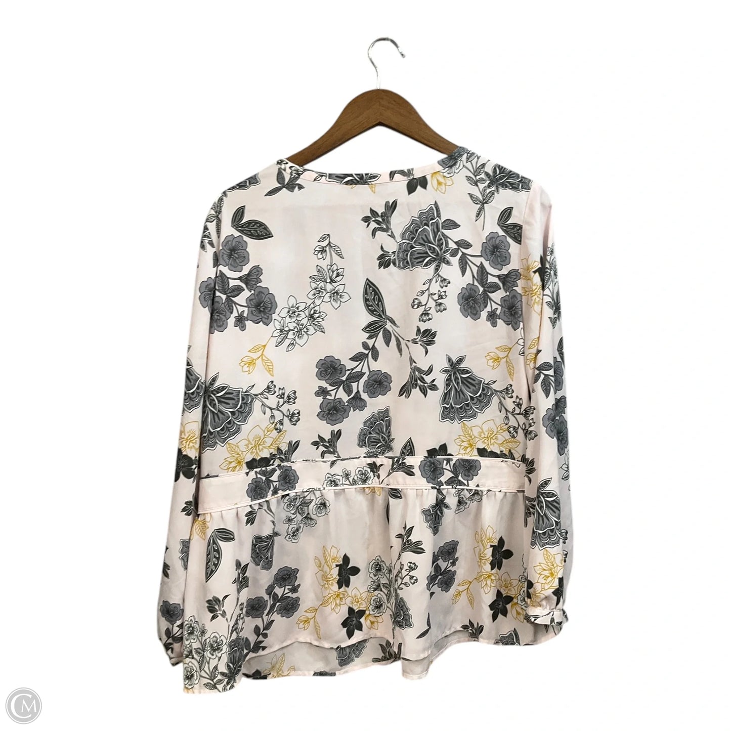 Blouse Long Sleeve By Loft In Floral Print, Size: Xxl