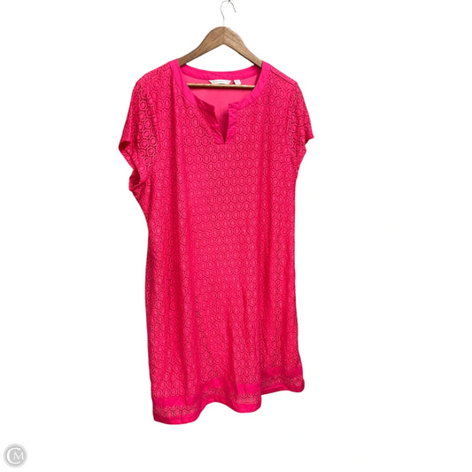 Dress Casual Midi By Isaac Mizrahi Live Qvc In Pink, Size: 2x