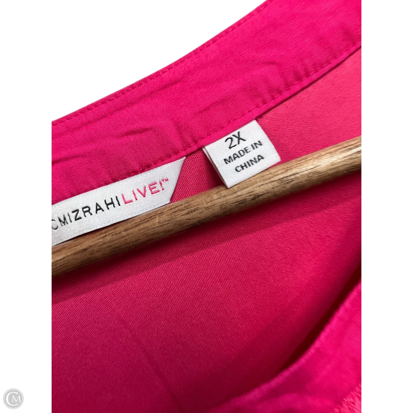 Dress Casual Midi By Isaac Mizrahi Live Qvc In Pink, Size: 2x