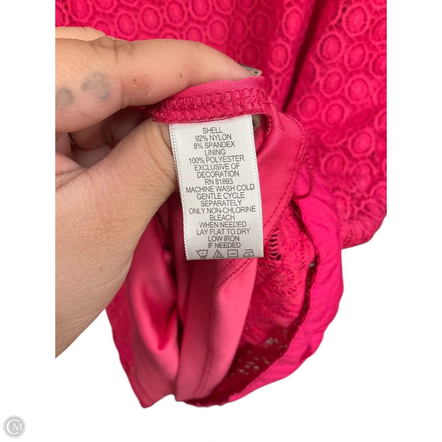 Dress Casual Midi By Isaac Mizrahi Live Qvc In Pink, Size: 2x