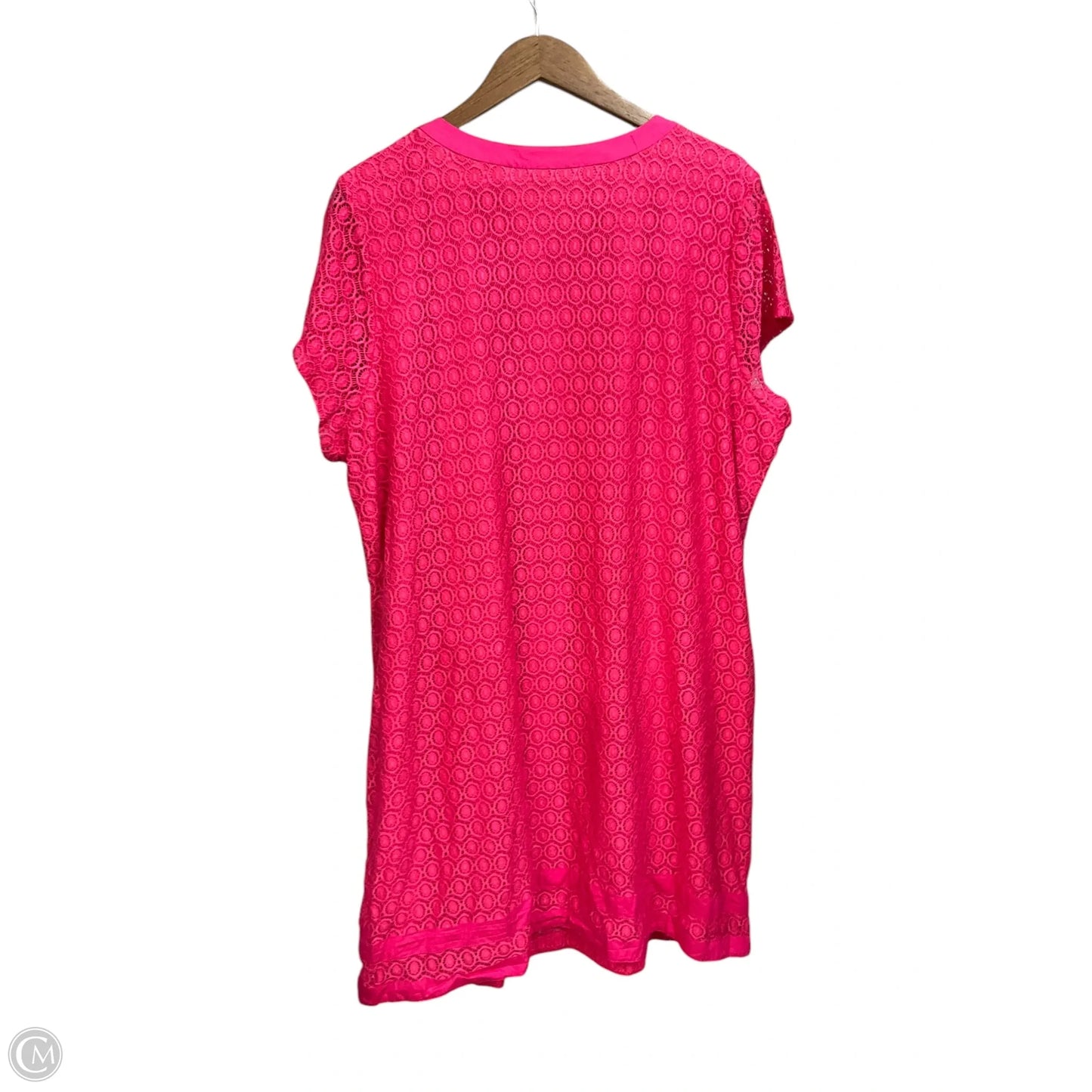 Dress Casual Midi By Isaac Mizrahi Live Qvc In Pink, Size: 2x