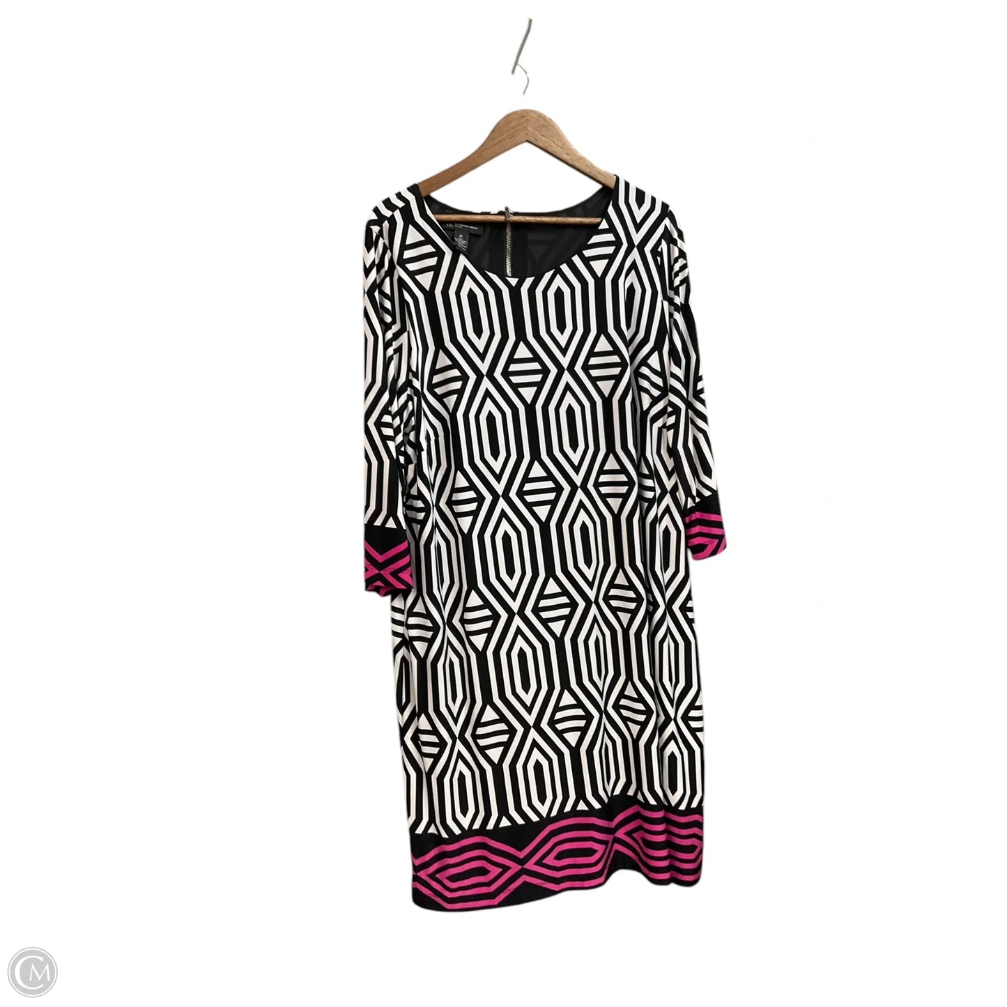 Dress Casual Midi By Inc In Black & White, Size: 2x