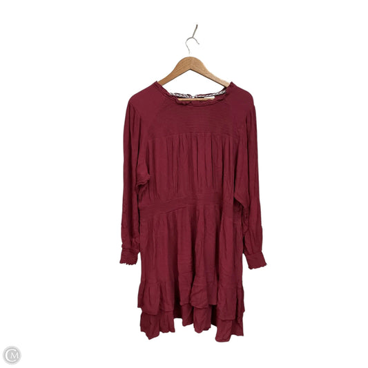 Dress Casual Midi By Knox Rose In Maroon, Size: 2x