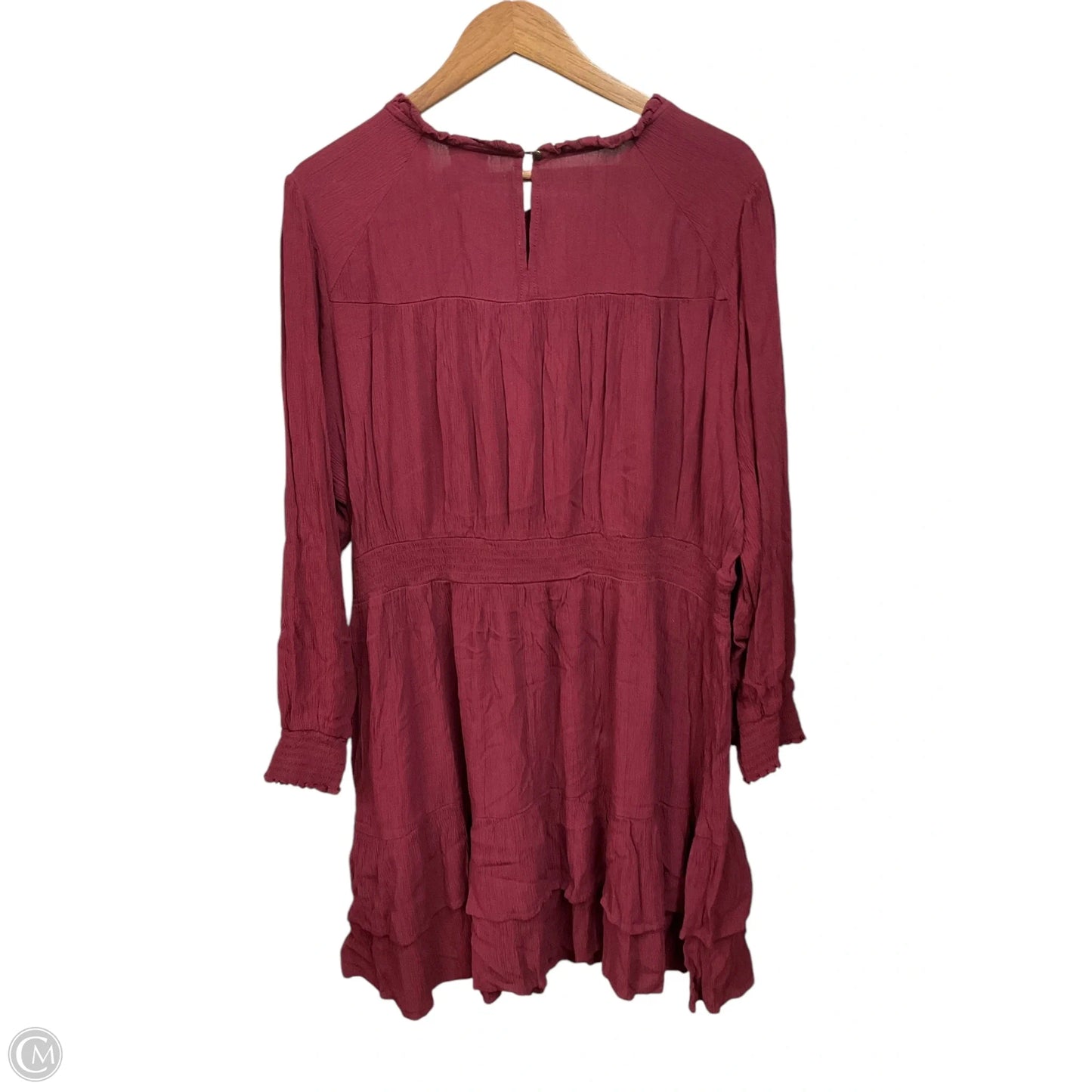 Dress Casual Midi By Knox Rose In Maroon, Size: 2x