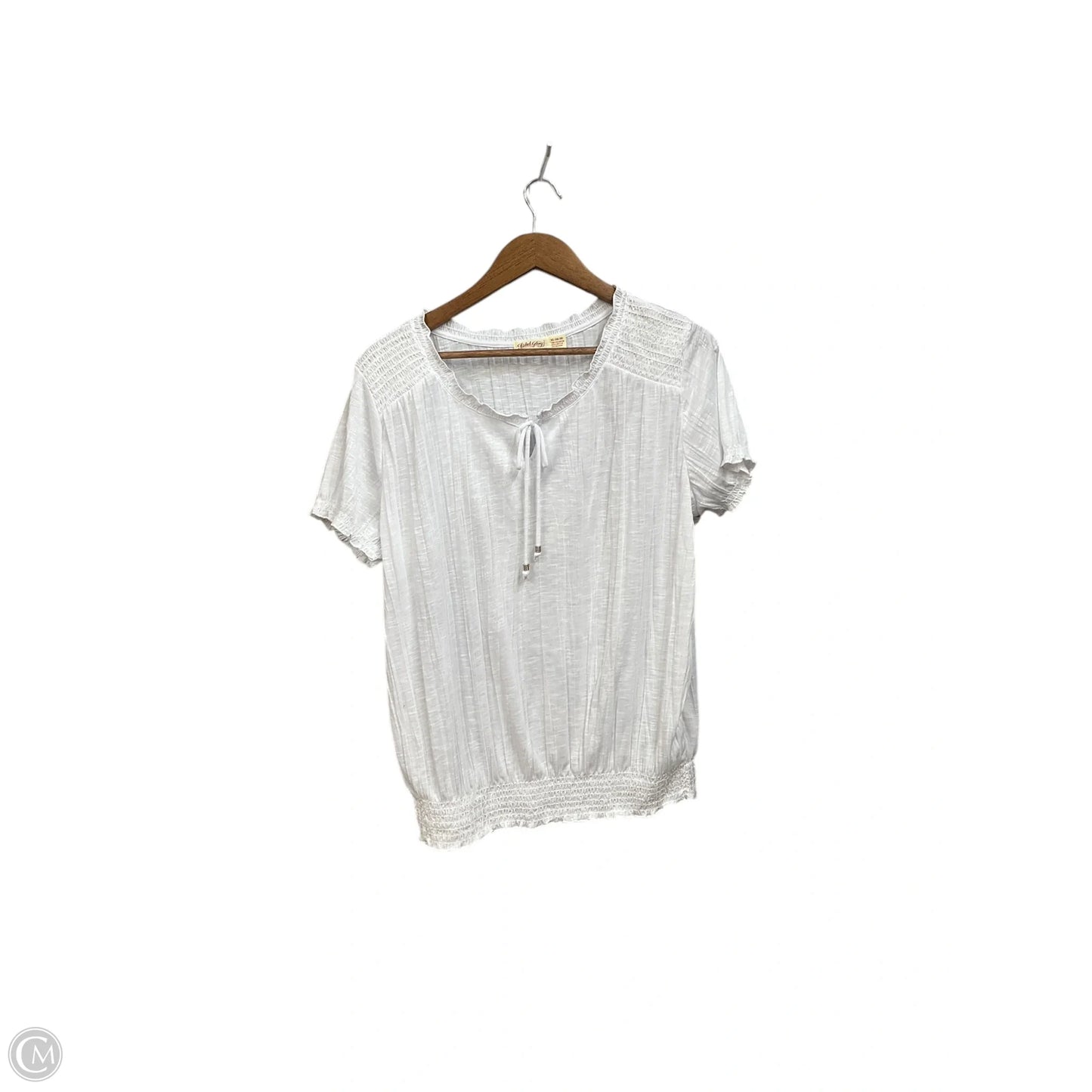 Top Short Sleeve By Faded Glory In White, Size: Xl