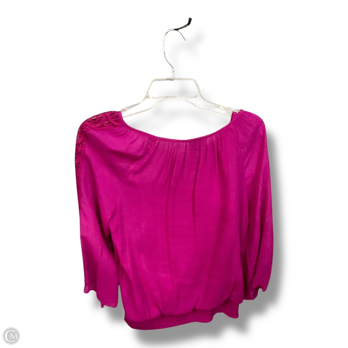 Blouse 3/4 Sleeve By Jm Collections In Pink, Size: S