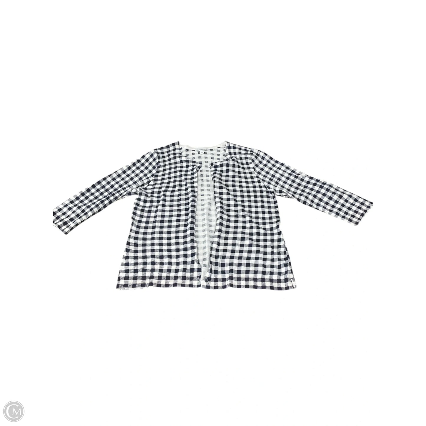 Cardigan By Kim Rogers In Checkered Pattern, Size: L