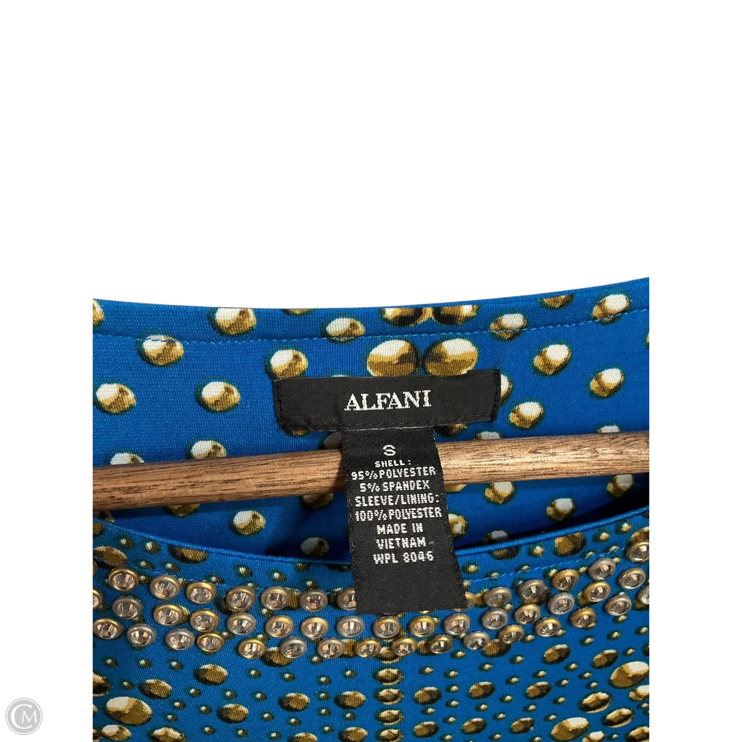 Blouse Long Sleeve By Alfani In Blue, Size: S