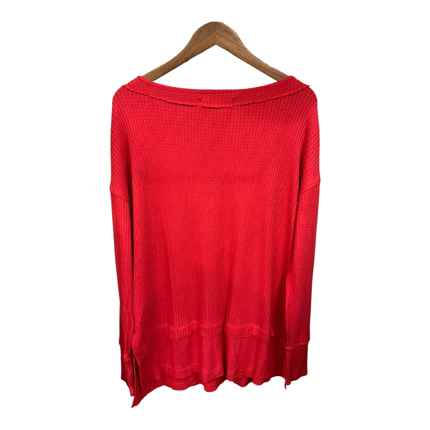 Top Long Sleeve By Anthropologie In Red, Size: S