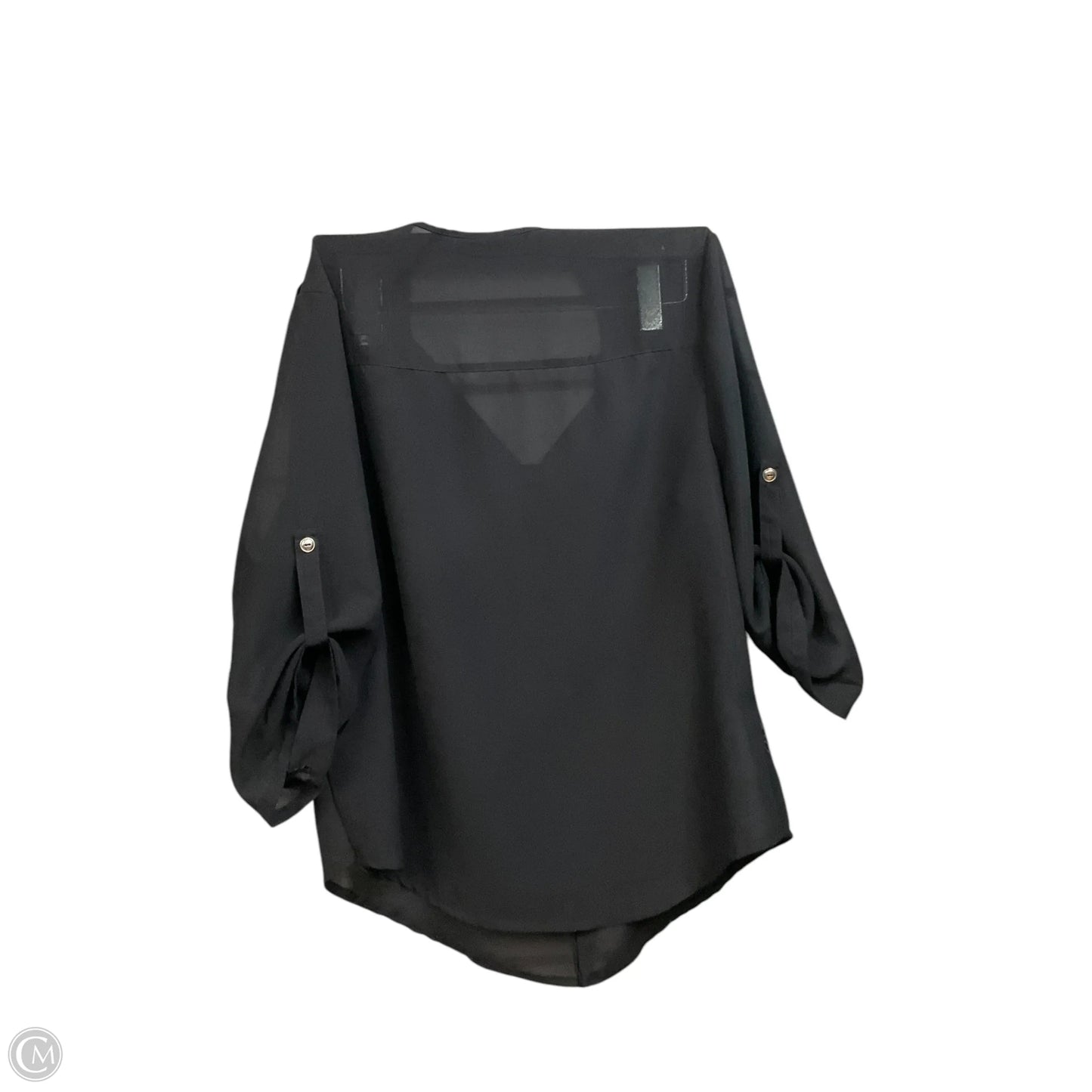 Blouse 3/4 Sleeve By Ultra Flirt In Black, Size: L