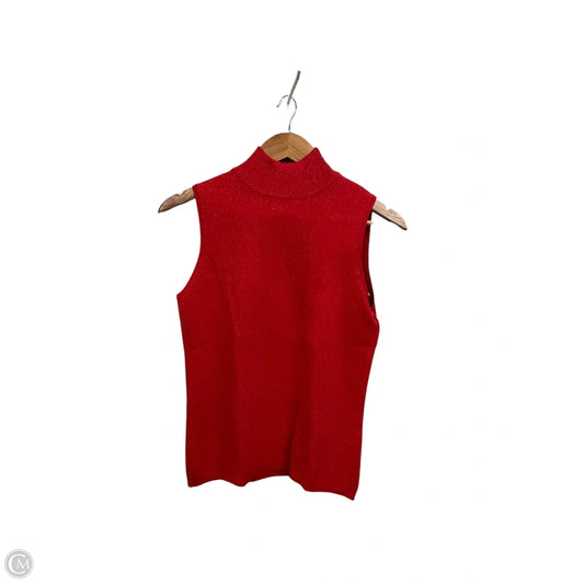 Top Sleeveless By Clothes Mentor In Red, Size: M