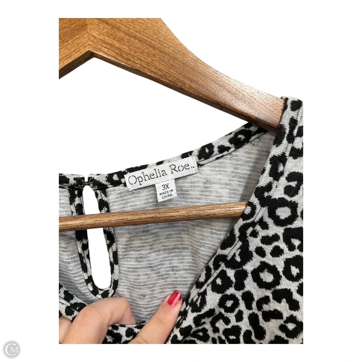 Top Long Sleeve By Ophelia Roe In Animal Print, Size: 3x