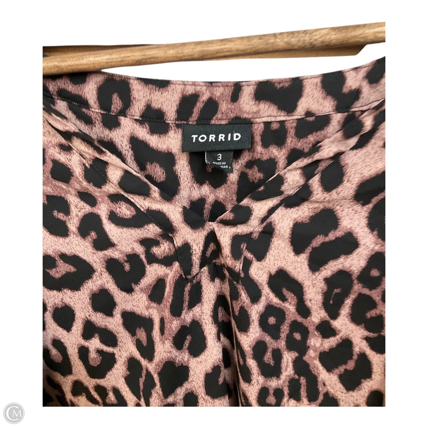 Blouse Long Sleeve By Torrid In Animal Print, Size: 3x