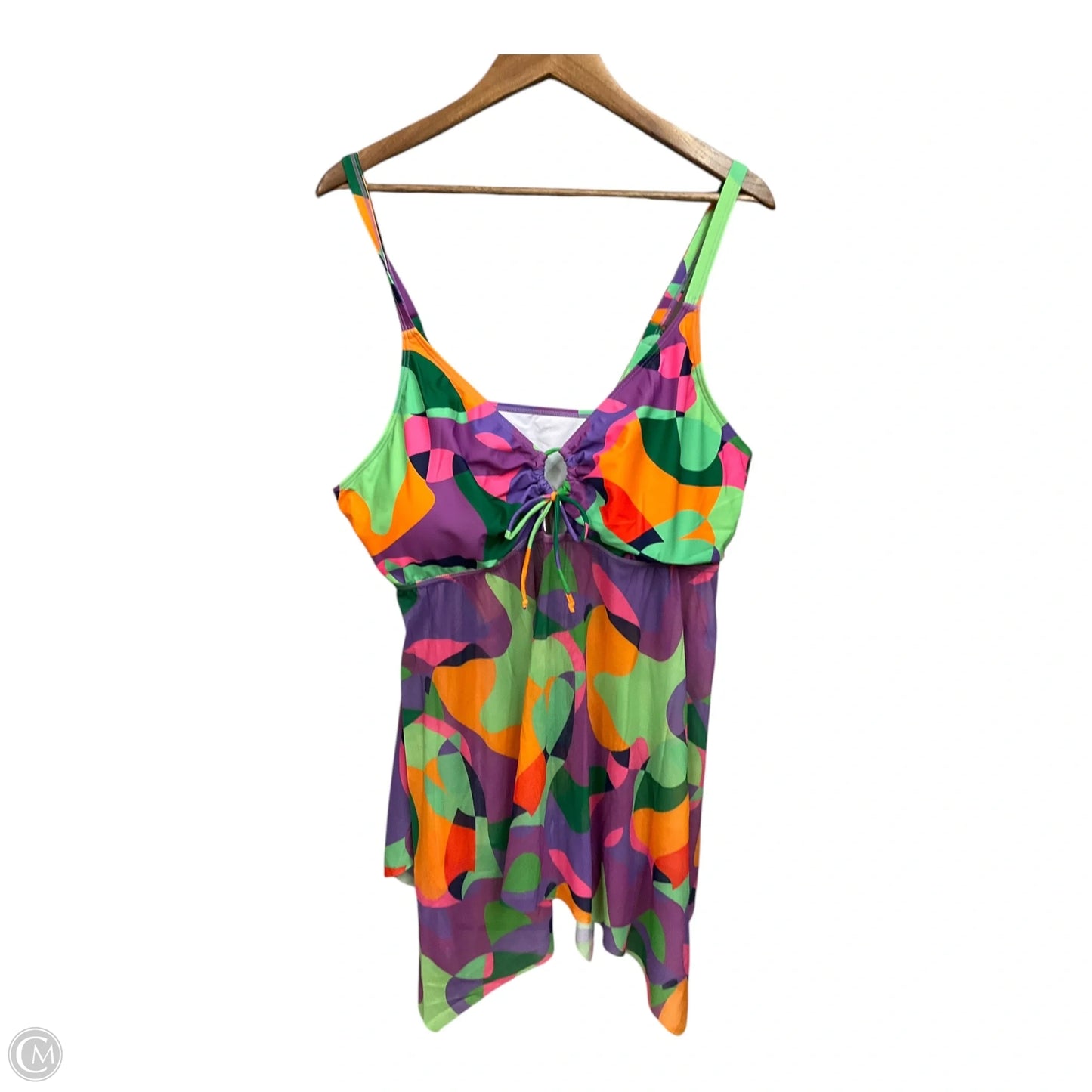 Swimsuit Top By Clothes Mentor In Multi-colored, Size: 4x