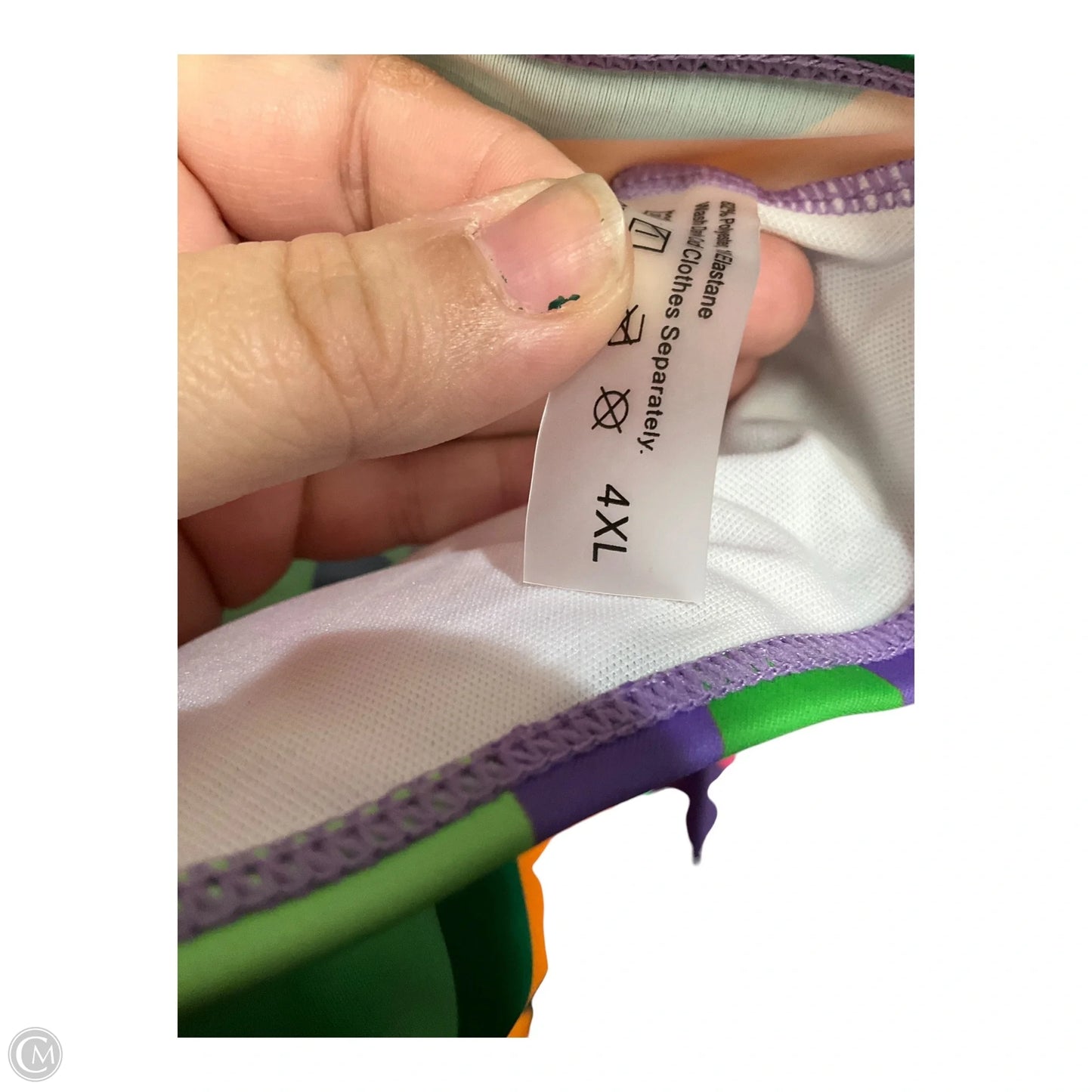 Swimsuit Top By Clothes Mentor In Multi-colored, Size: 4x