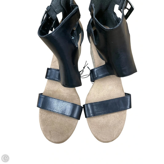 Sandals Heels Wedge By Aerosoles In Black, Size: 8