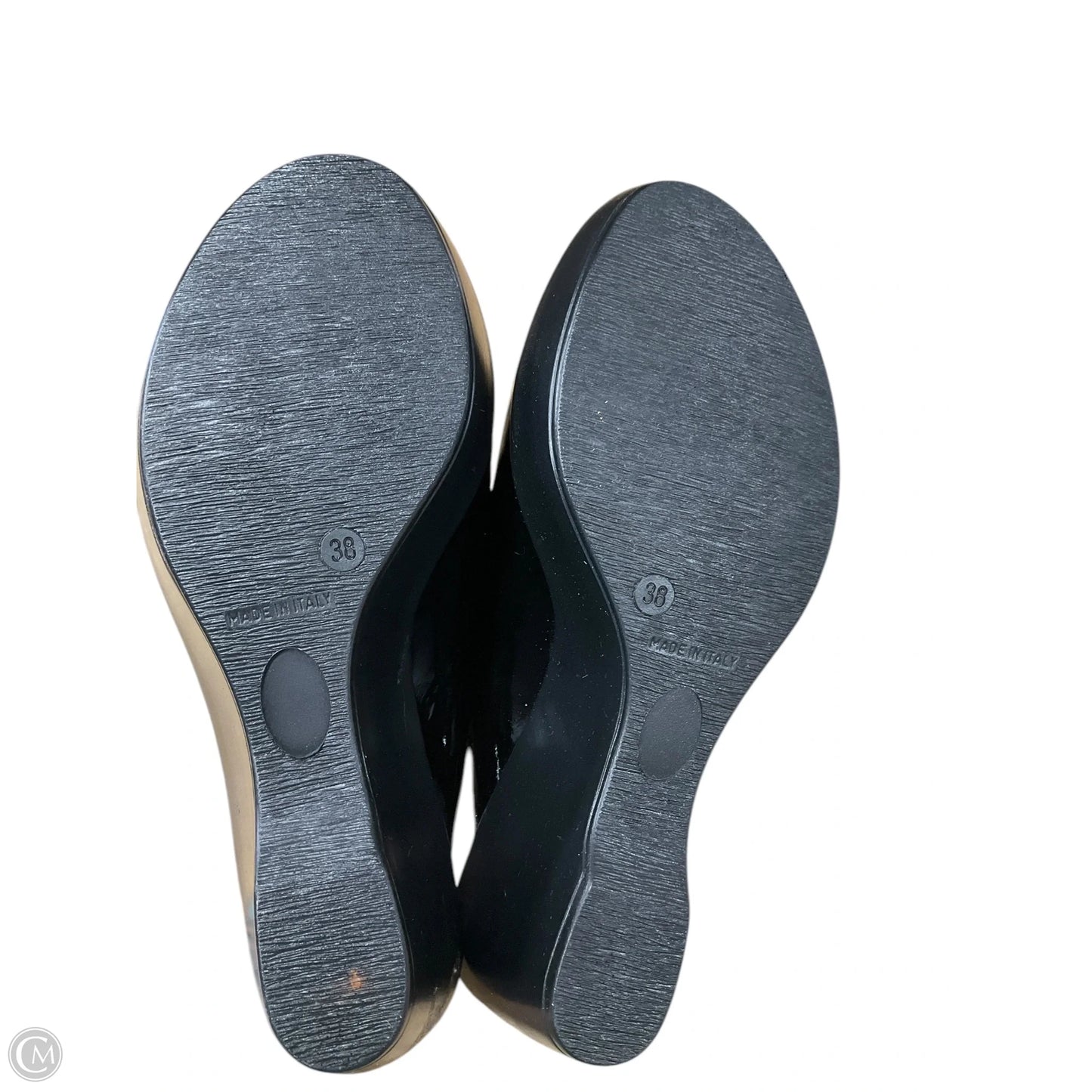 Shoes Heels Wedge By Clothes Mentor In Black, Size: 7.5