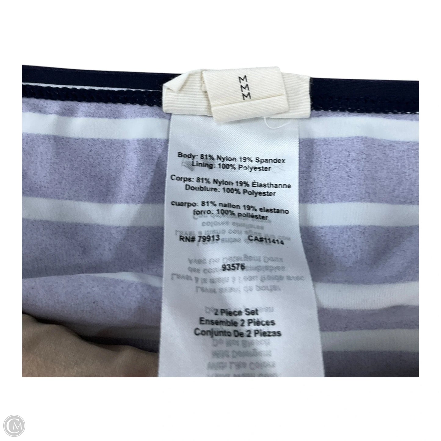Swimsuit Bottom By Mimi Maternity In Blue & White, Size: M