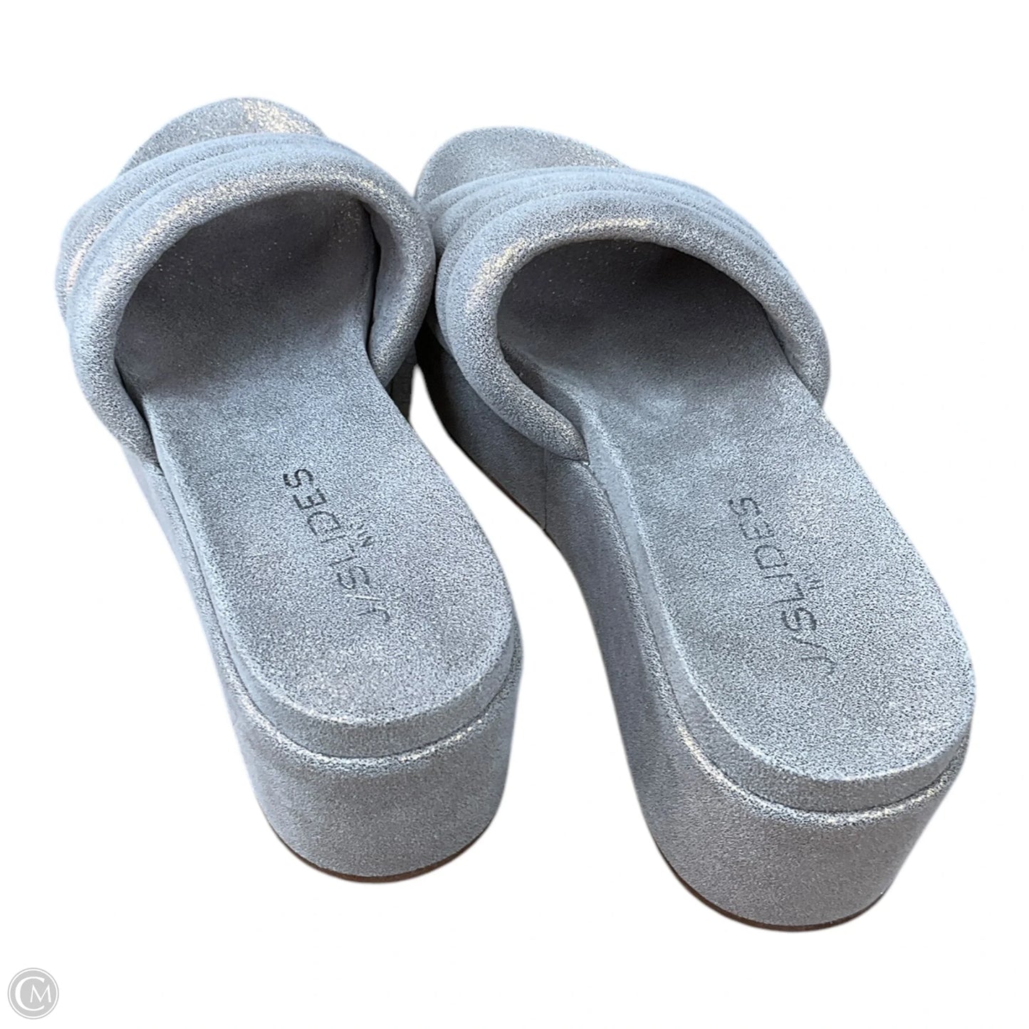 Shoes Heels Wedge By J Slides In Silver, Size: 6