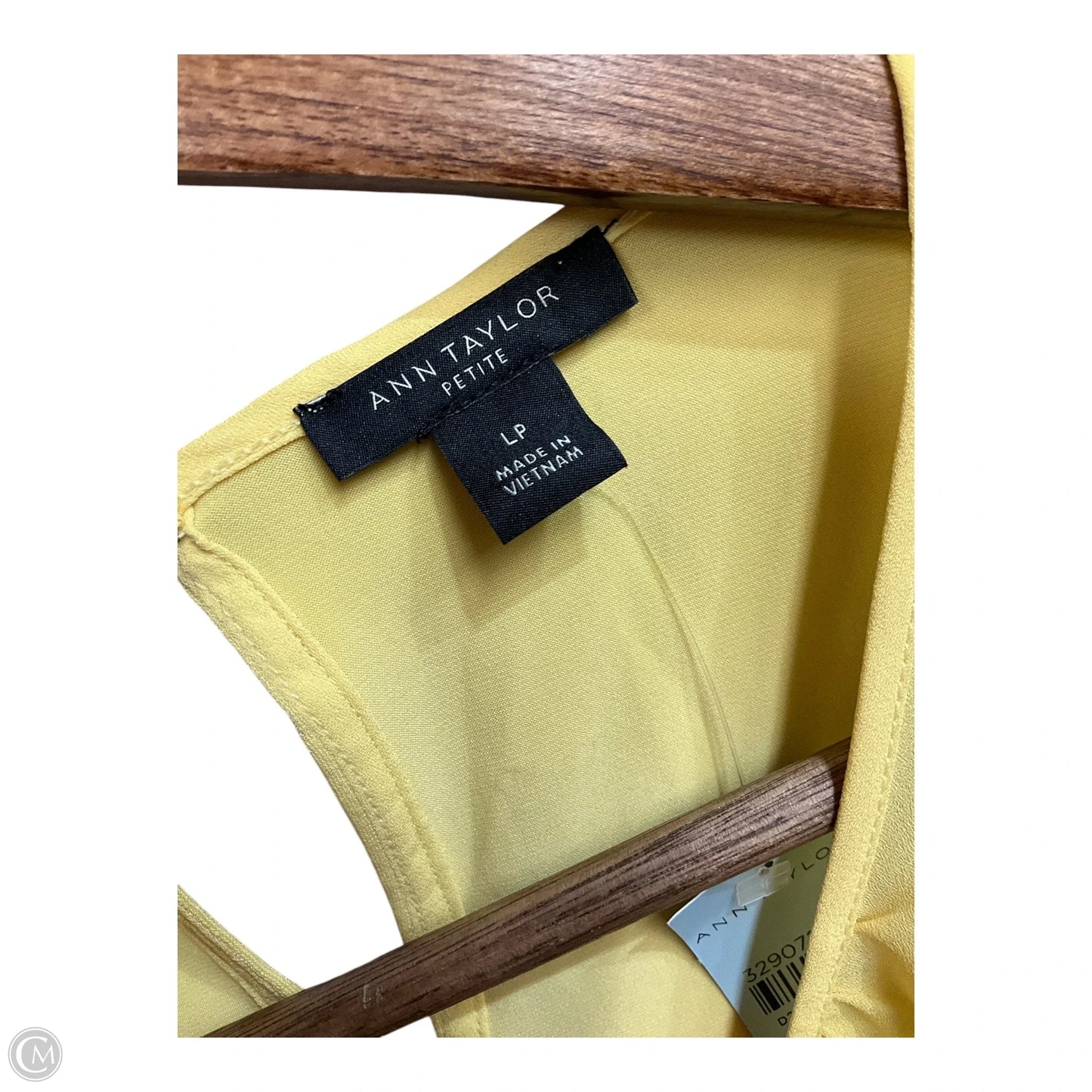Blouse Short Sleeve By Ann Taylor In Yellow, Size: Lp
