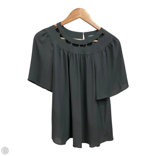 Blouse Short Sleeve By Ann Taylor In Black, Size: Mp