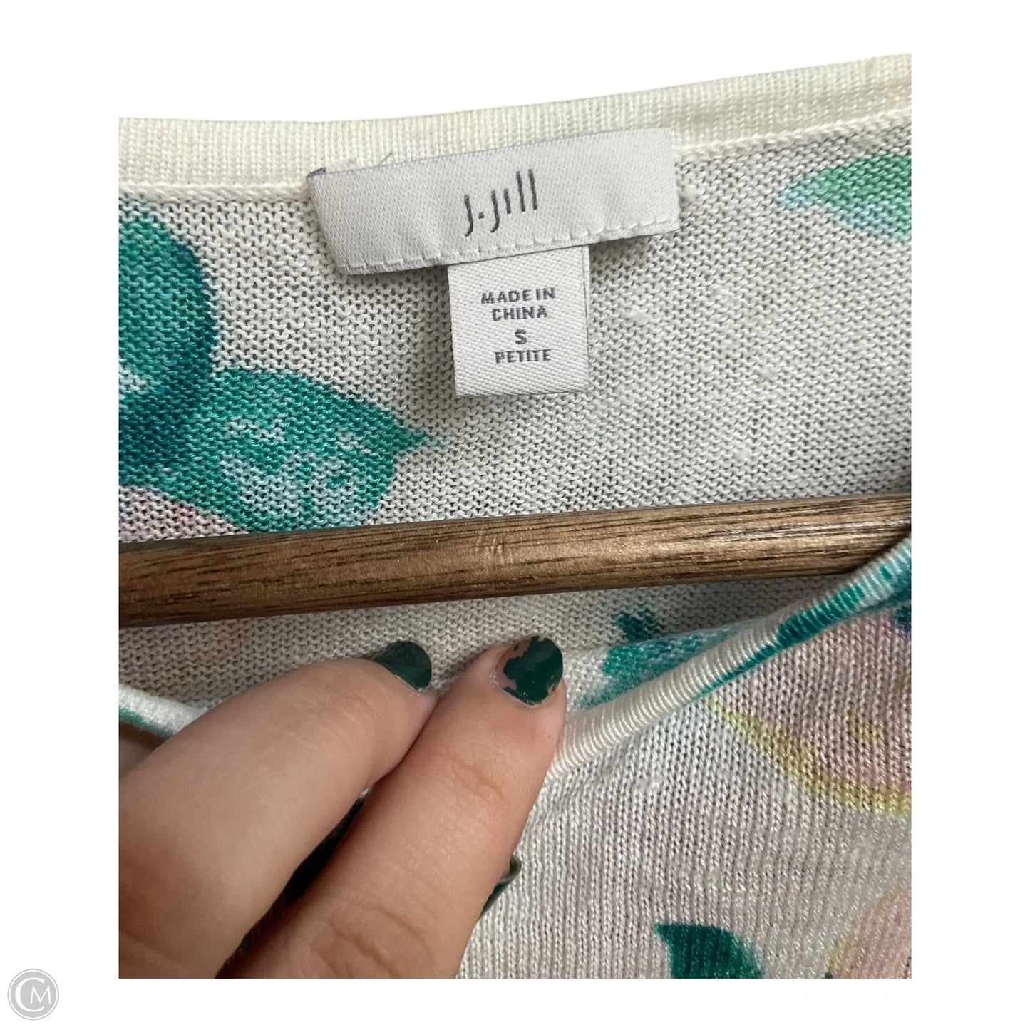 Top Long Sleeve By J. Jill In Floral Print, Size: S