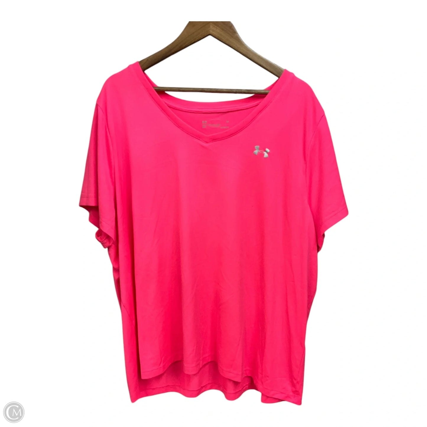 Athletic Top Short Sleeve By Under Armour In Pink, Size: 3x