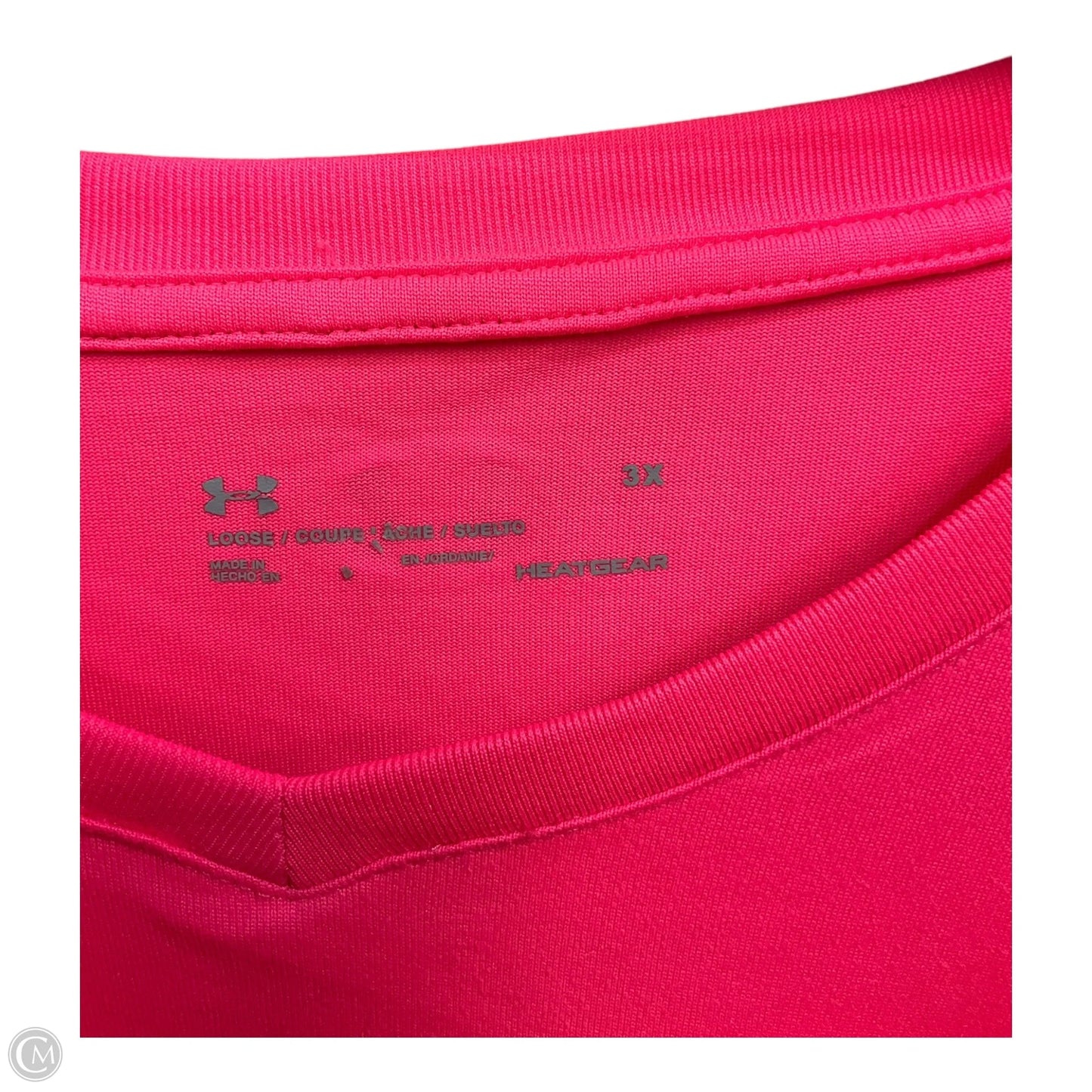 Athletic Top Short Sleeve By Under Armour In Pink, Size: 3x
