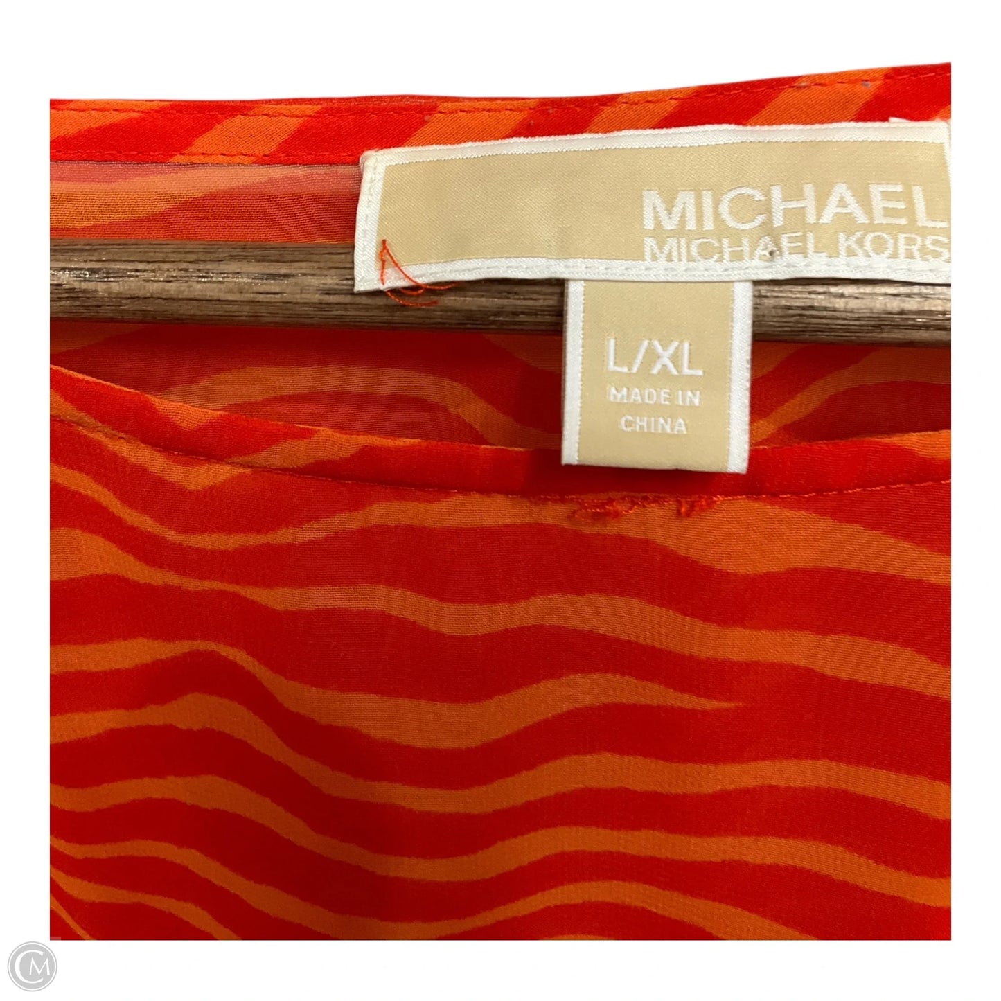 Kimono Designer By Michael Kors In Orange, Size: Xl