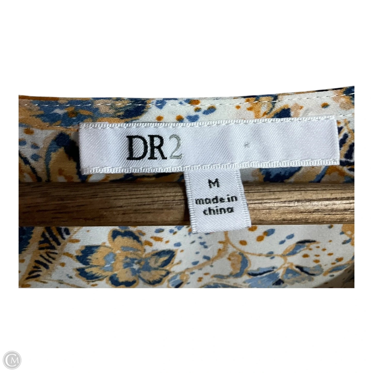 Top Short Sleeve By Dr2 In Blue & White, Size: M