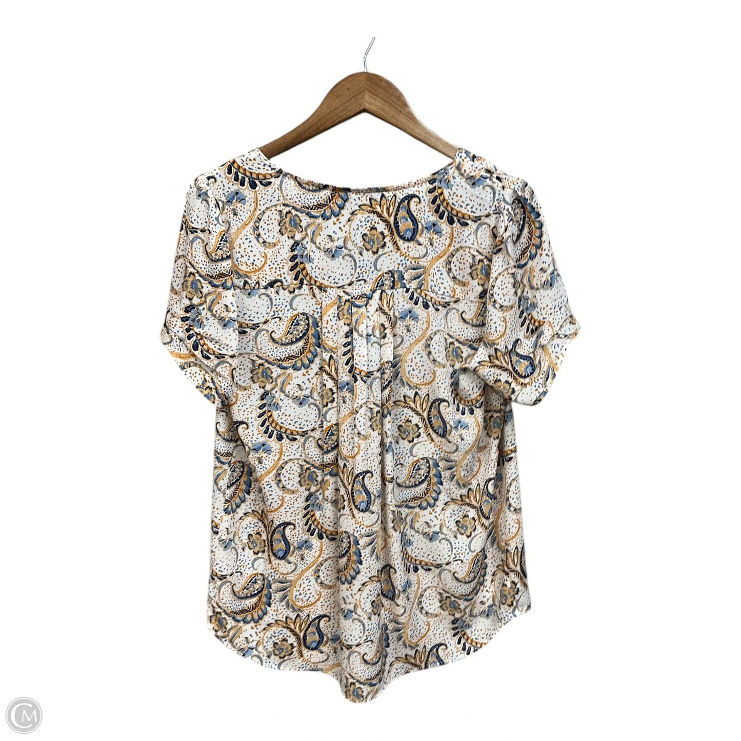 Top Short Sleeve By Dr2 In Blue & White, Size: M