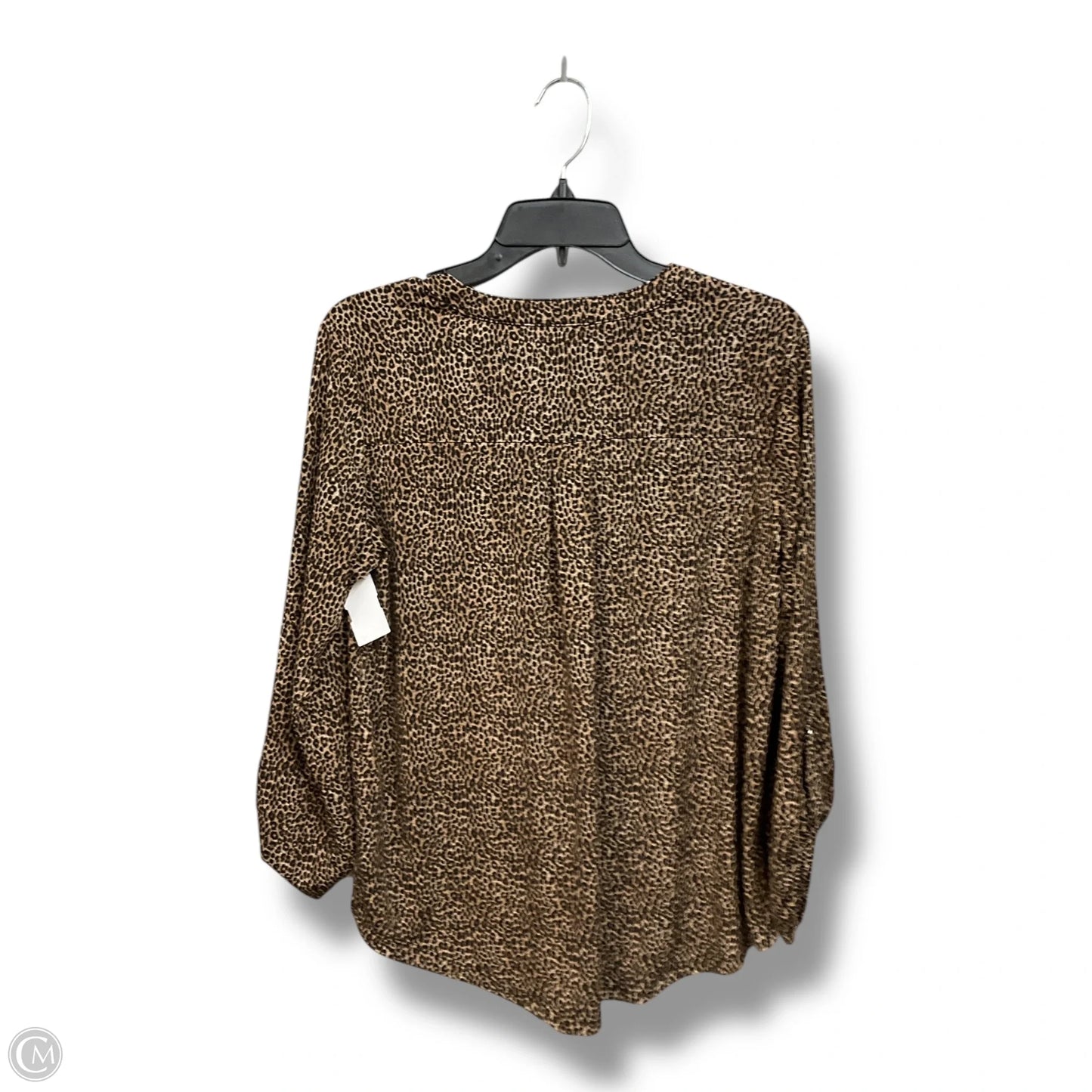 Blouse Designer By Michael Kors In Animal Print, Size: L