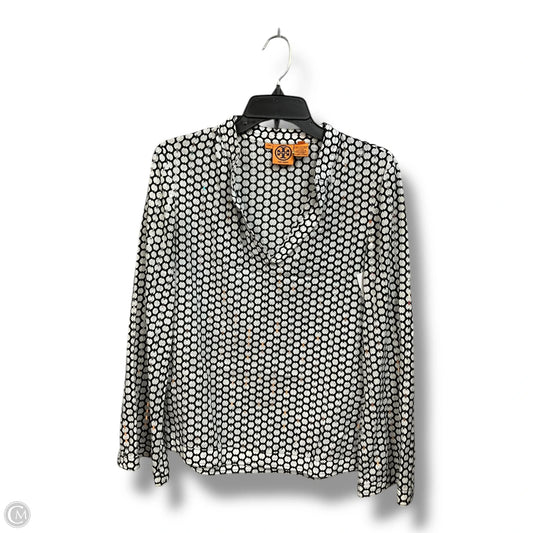 Blouse Designer By Tory Burch In Black & White, Size: S