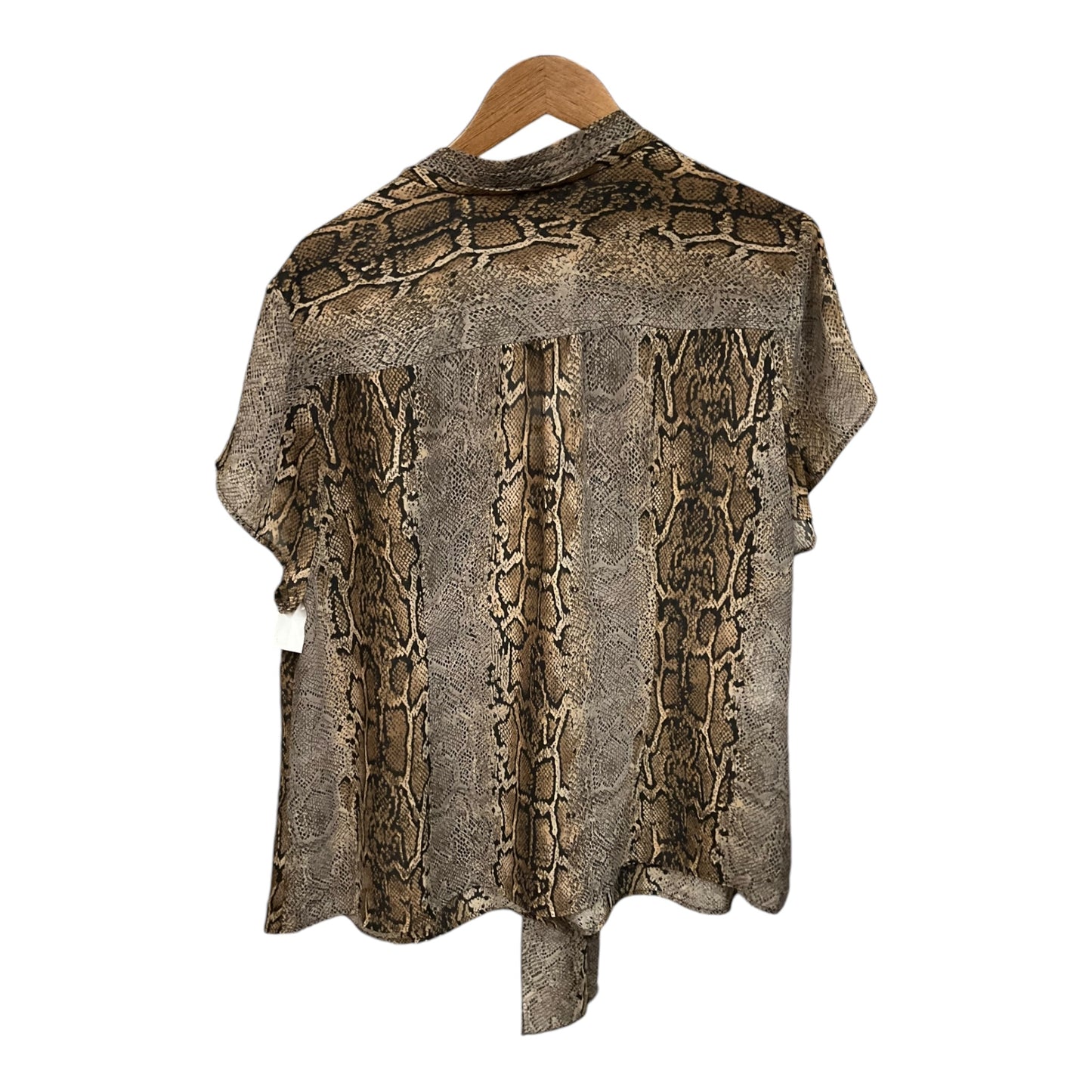 Top Short Sleeve By Jones New York In Animal Print, Size: Xl