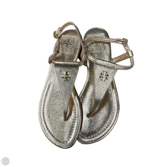 Sandals Designer By Tory Burch In Gold, Size: 6