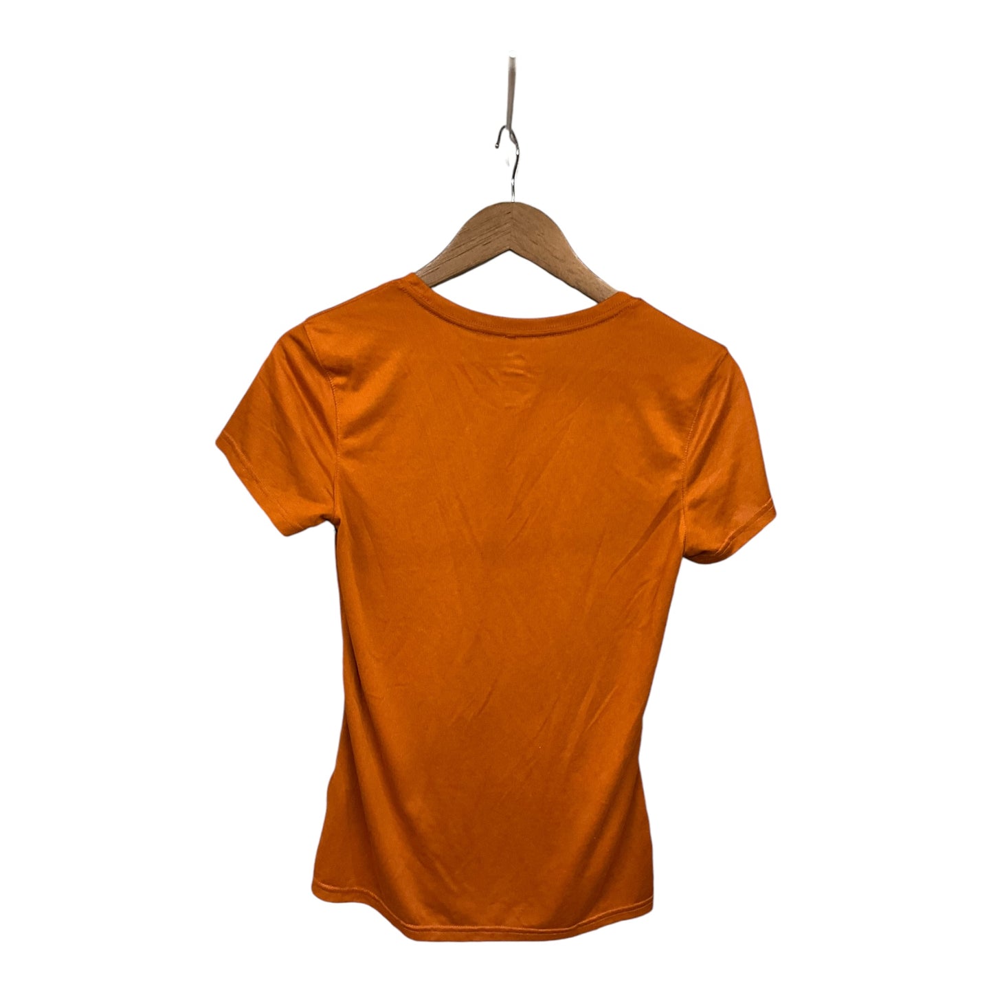 Athletic Top Short Sleeve By Nike In Orange, Size: S